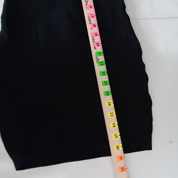 y2k BeBe Bandage dress Black SMALL Mini Strappy Exposed Zip Party Dress - Picture 7 of 11